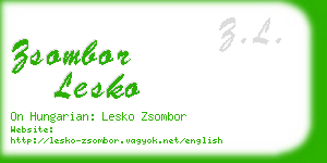 zsombor lesko business card